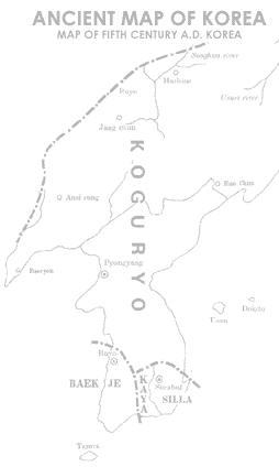 Ancient map of Korea
